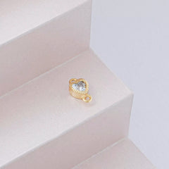 H Corazón mini circonia