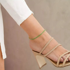 T Circonias Verde Unisex 22 Cms + Extensor