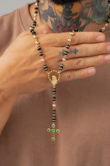 Crucero Virgen Con Circonias Verde