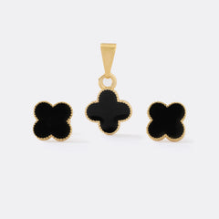 Conjunto Clover Negro 1 Cm
