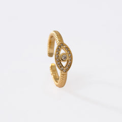 Anillo Ojo Turco Cristal Ajustable