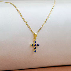 D Cruz 6 Circonias Azul