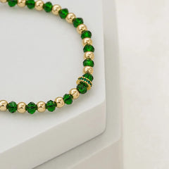 H Rondel circonias  5mm x 3U VERDE