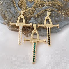 D Cruz Pendulo con Circonias