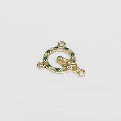 C Crucero con Circonias 1.8 Cms Verde