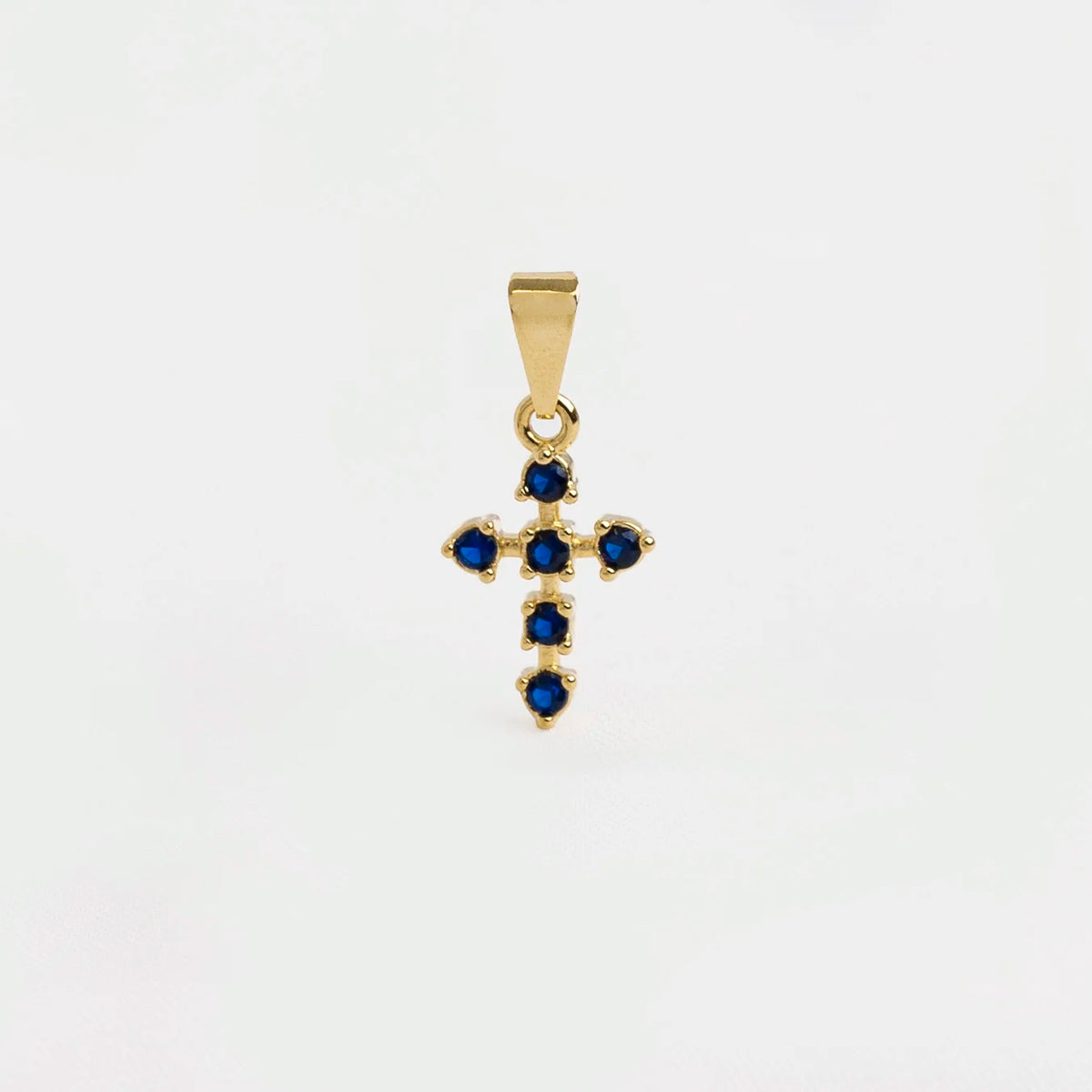 D Cruz 6 Circonias Azul